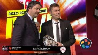 Александър Везенков бе обявен за най-полезен играч за сезона в Евролигата