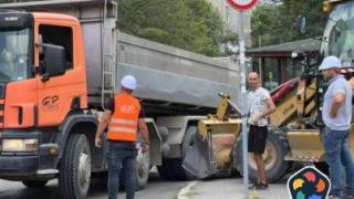 Пропаднало пътно платно затвори столичния бул. "Владимир Вазов"