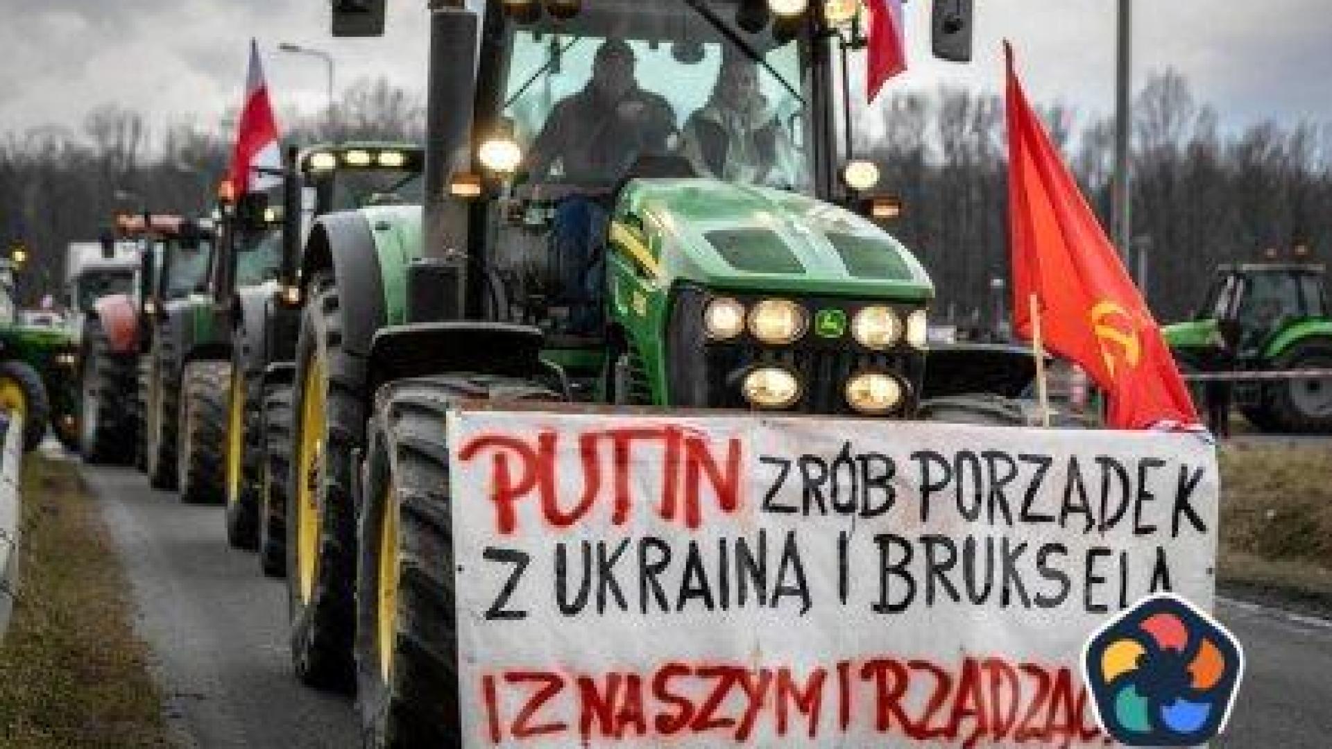 Полски фермери издигнаха пропутински и антиукраински лозунг