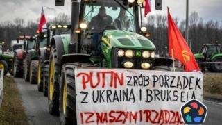 Полски фермери издигнаха пропутински и антиукраински лозунг