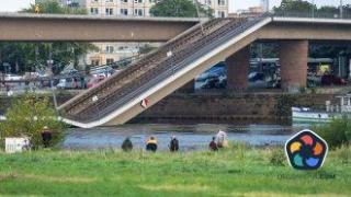 Още една част от важния мост в Дрезден се срути