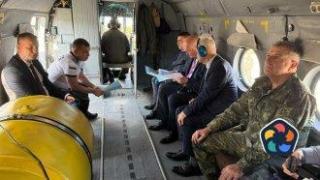 Главчев и министри инспектираха от въздуха оградата по границата в Турция