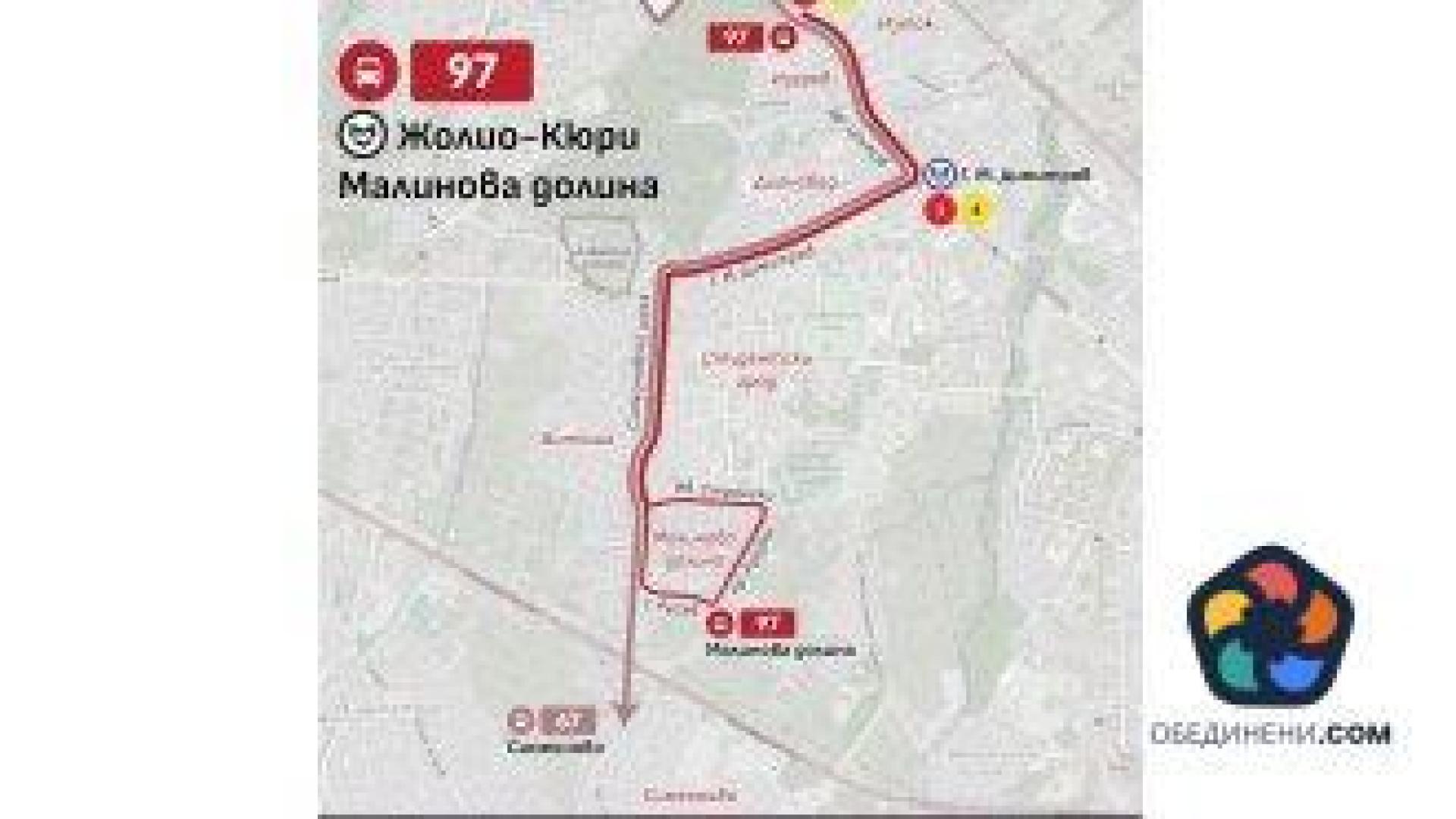 "Спаси София" предлага нова автобусна линия до "Малинова долина"