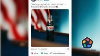 Тръмп вдига тост за връщането на пластмасовите сламки - с диетична кола
