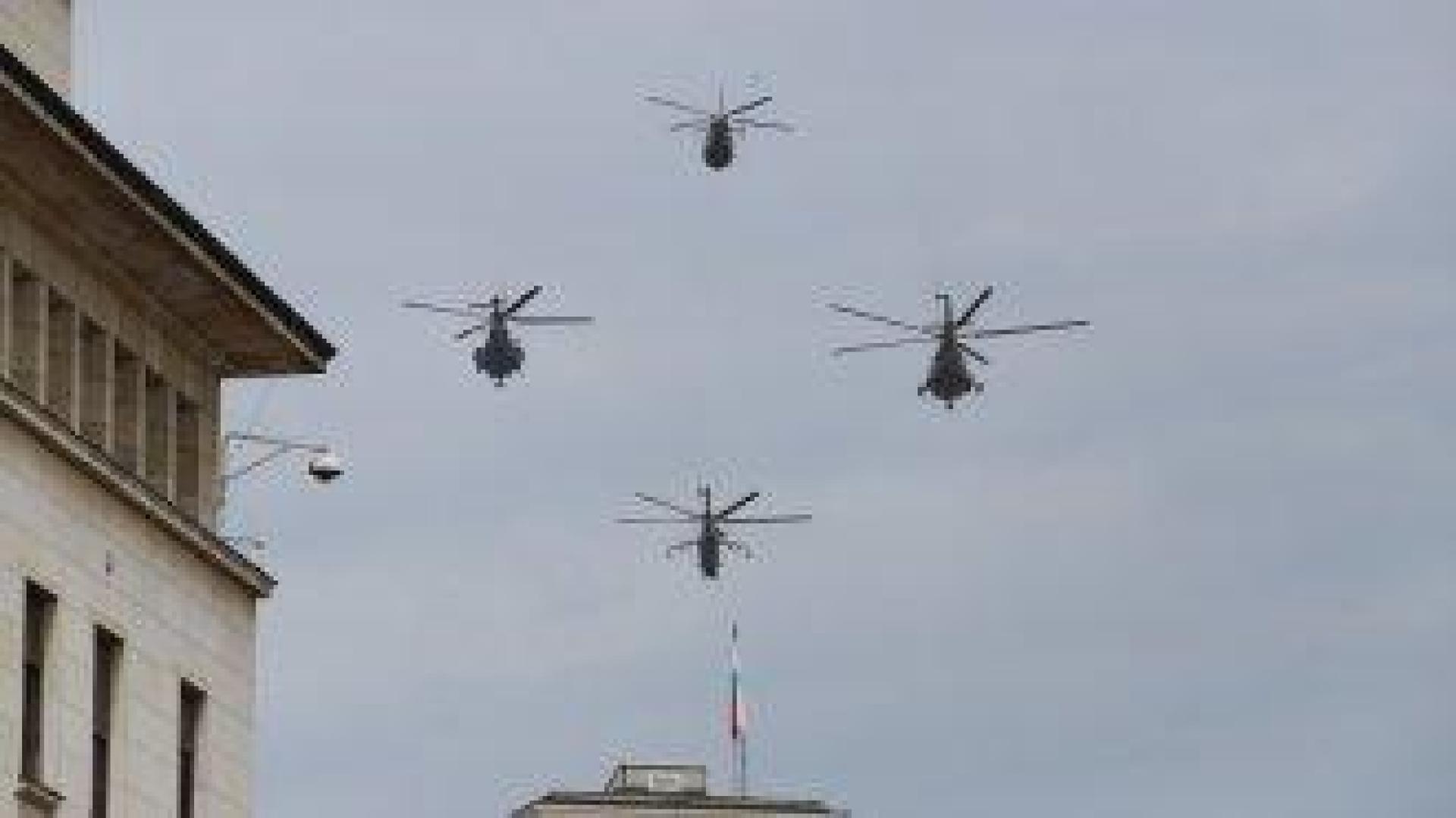 Тренировки за 6 май. Вертолети ще прелитат ниско над София до Гергьовден