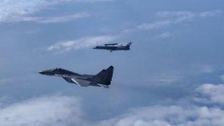 Български MиГ 29 и гръцки F-16 тренират реакция при навлизане на чужди самолети  (видео)